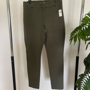 Olive Green Slim Fit Pants